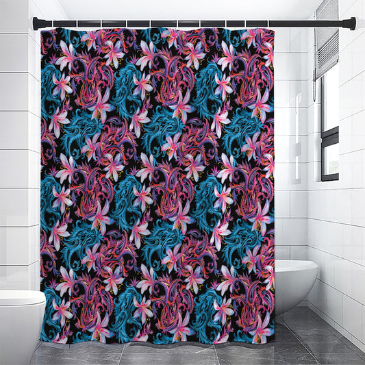 Paisley And Floral Pattern Print Premium Shower Curtain