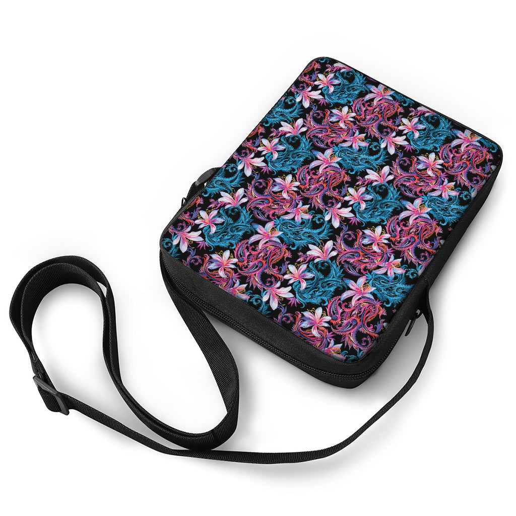 Paisley And Floral Pattern Print Rectangular Crossbody Bag