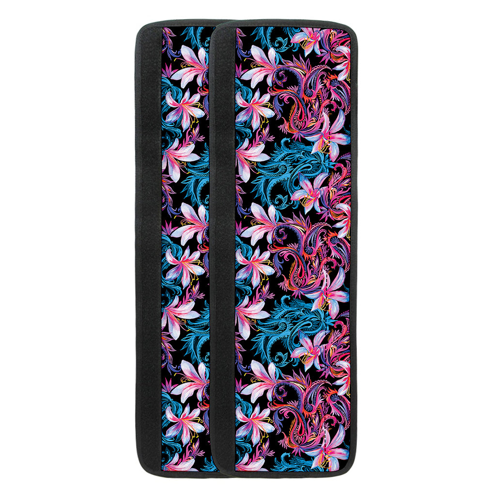 Paisley And Floral Pattern Print Refrigerator Handle Covers