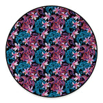 Paisley And Floral Pattern Print Round Floor Mat
