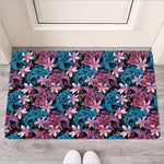 Paisley And Floral Pattern Print Rubber Doormat