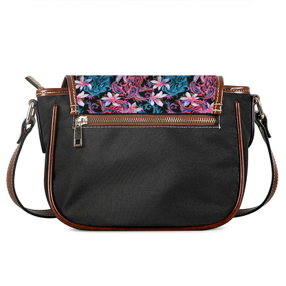 Paisley And Floral Pattern Print Saddle Bag