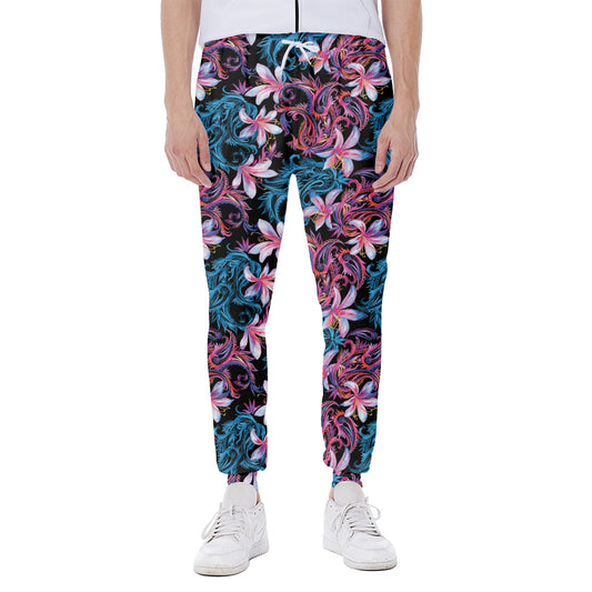 Paisley And Floral Pattern Print Scuba Joggers