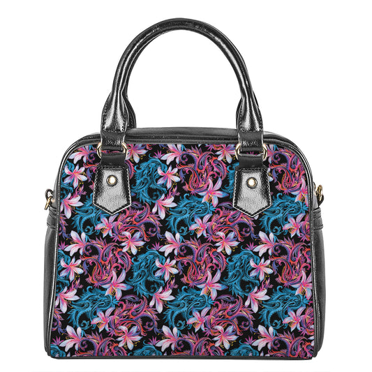 Paisley And Floral Pattern Print Shoulder Handbag