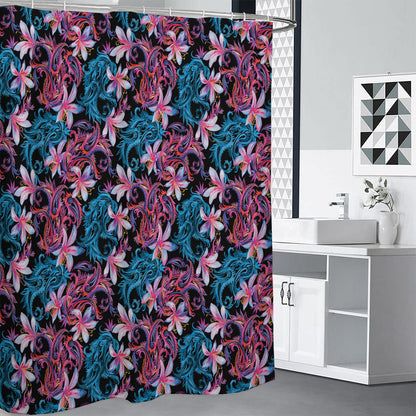 Paisley And Floral Pattern Print Shower Curtain