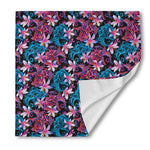 Paisley And Floral Pattern Print Silk Bandana