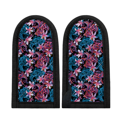 Paisley And Floral Pattern Print Skillet Handle Cover