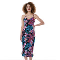 Paisley And Floral Pattern Print Slim Fit Midi Cami Dress