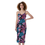Paisley And Floral Pattern Print Slim Fit Midi Cami Dress