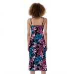 Paisley And Floral Pattern Print Slim Fit Midi Cami Dress