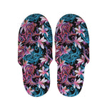 Paisley And Floral Pattern Print Slippers