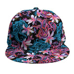 Paisley And Floral Pattern Print Snapback Cap