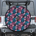 Paisley And Floral Pattern Print Tire Cover With Camera Hole