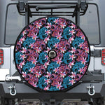 Paisley And Floral Pattern Print Tire Cover With Camera Hole