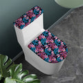 Paisley And Floral Pattern Print Toilet Lid And Tank Cover Set