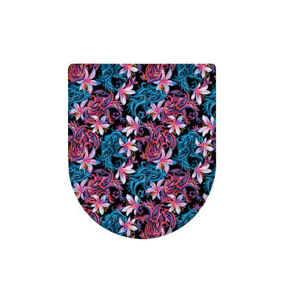 Paisley And Floral Pattern Print Toilet Lid Cover