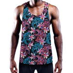 Paisley And Floral Pattern Print Training Tank Top