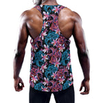 Paisley And Floral Pattern Print Training Tank Top