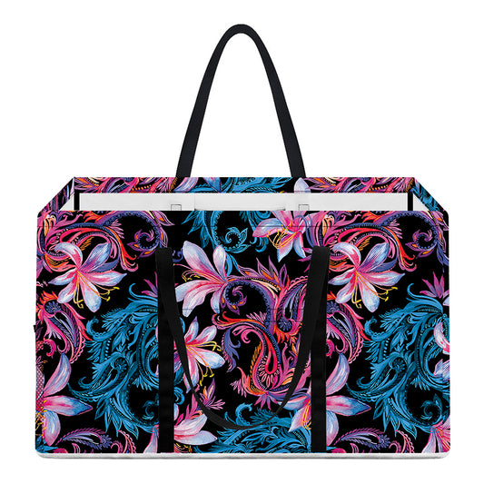 Paisley And Floral Pattern Print Utility Tote Bag