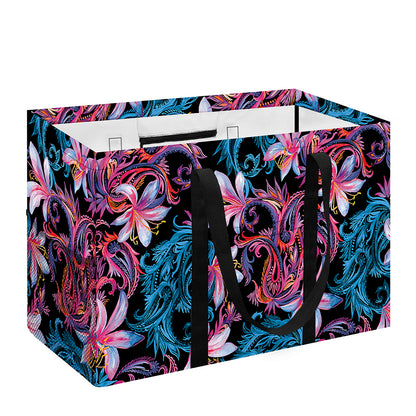 Paisley And Floral Pattern Print Utility Tote Bag