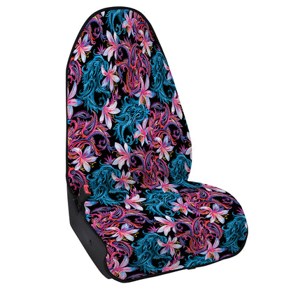 Paisley And Floral Pattern Print Waterproof Car Seat Cover