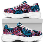 Paisley And Floral Pattern Print White Chunky Shoes