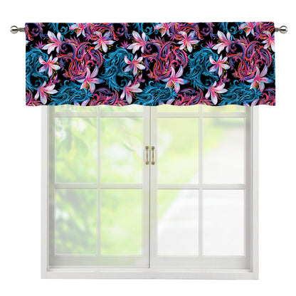 Paisley And Floral Pattern Print Window Valance