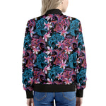 Paisley And Floral Pattern Print Women's Bomber Jacket