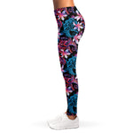 Paisley And Floral Pattern Print Women's Leggings