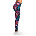 Paisley And Floral Pattern Print Women's Leggings