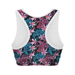 Paisley And Floral Pattern Print Women's Sports Bra