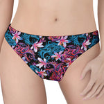 Paisley And Floral Pattern Print Women's Thong