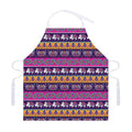 Paisley Elephant Hamsa Pattern Print Adjustable Apron