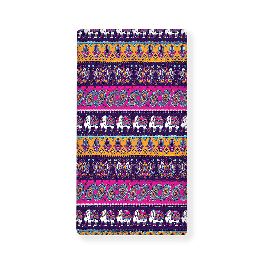 Paisley Elephant Hamsa Pattern Print Baby Crib Sheet