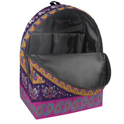 Paisley Elephant Hamsa Pattern Print Backpack