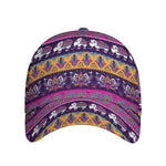 Paisley Elephant Hamsa Pattern Print Baseball Cap