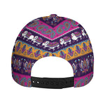 Paisley Elephant Hamsa Pattern Print Baseball Cap