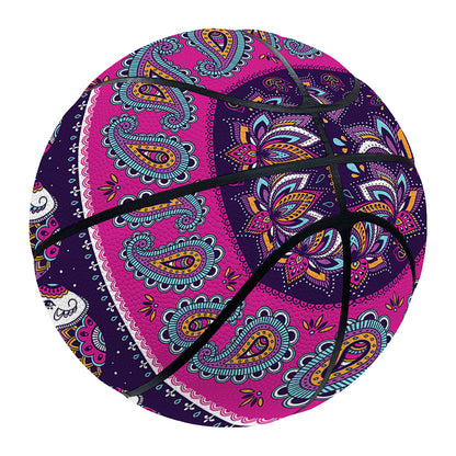 Paisley Elephant Hamsa Pattern Print Basketball
