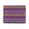 Paisley Elephant Hamsa Pattern Print Bifold Wallet