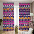 Paisley Elephant Hamsa Pattern Print Dimout Pencil Pleat Curtains