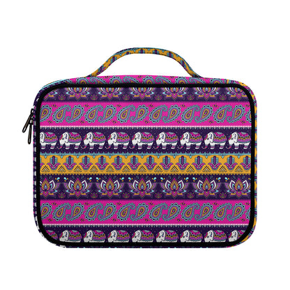 Paisley Elephant Hamsa Pattern Print Briefcase Bible Bag