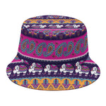 Paisley Elephant Hamsa Pattern Print Bucket Hat