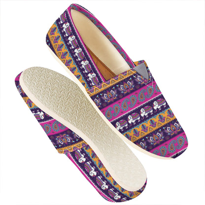 Paisley Elephant Hamsa Pattern Print Casual Shoes