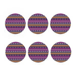 Paisley Elephant Hamsa Pattern Print Coaster Set
