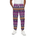 Paisley Elephant Hamsa Pattern Print Cotton Sweatpants