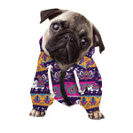 Paisley Elephant Hamsa Pattern Print Dog Zip Up Hoodie