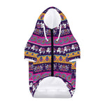 Paisley Elephant Hamsa Pattern Print Dog Zip Up Hoodie