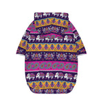 Paisley Elephant Hamsa Pattern Print Dog Zip Up Hoodie