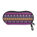 Paisley Elephant Hamsa Pattern Print Glasses Case