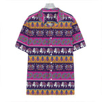 Paisley Elephant Hamsa Pattern Print Hawaiian Shirt